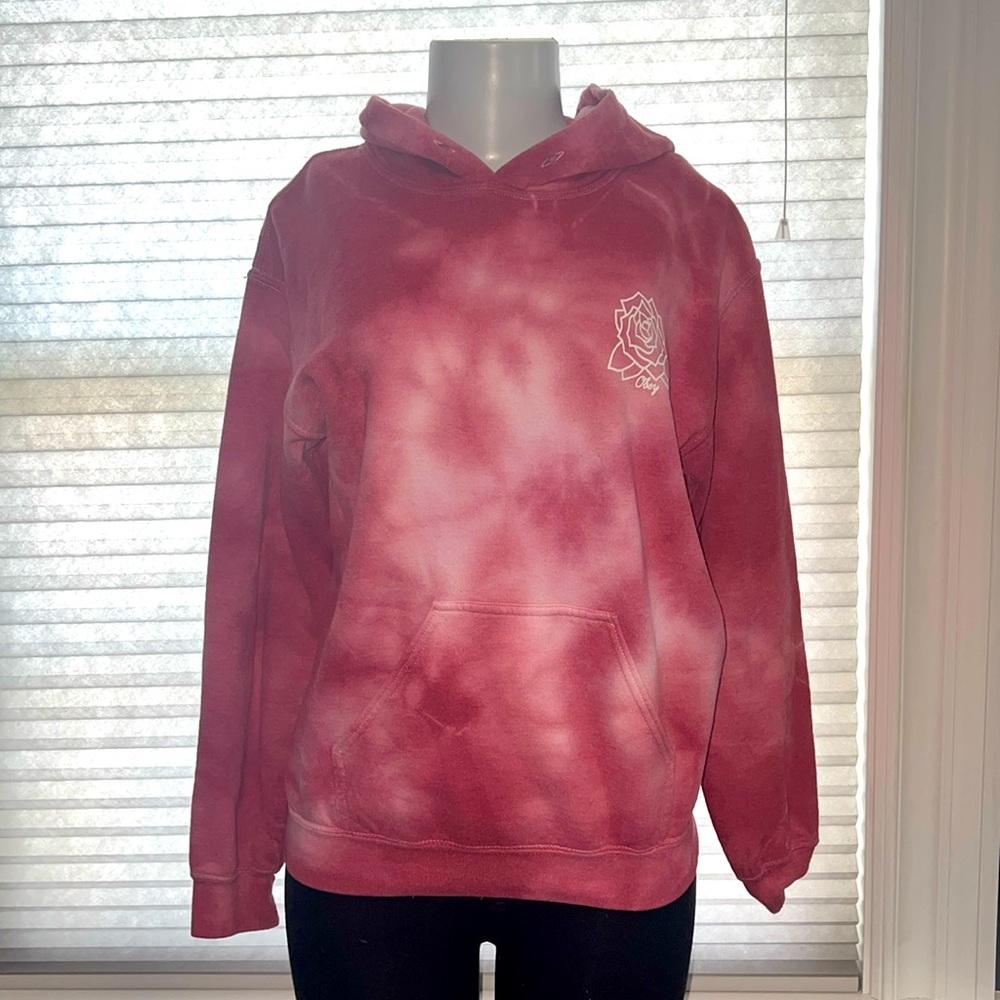 Obey rose tie dye hoodie